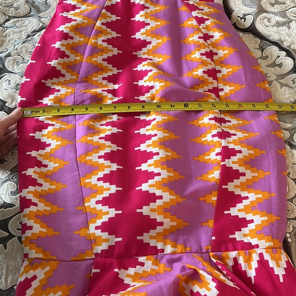 True Fond Ghana Colorful Zig Zag Print Dress with Bows & Tulle - Picture 12 of 16